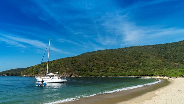 Day On A Sailboat In The Caribbean Sea