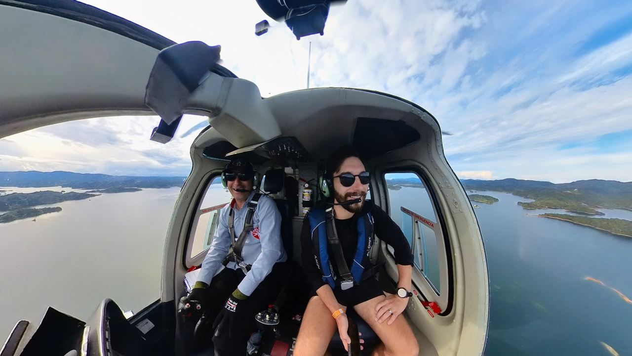 Helicopter Overflight Of The Guatapé Dam