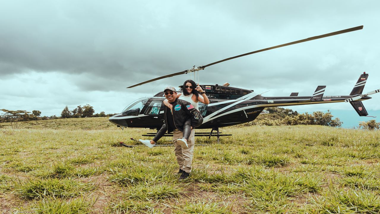 Hubschrauberflug Über Den Chicamocha Canyon